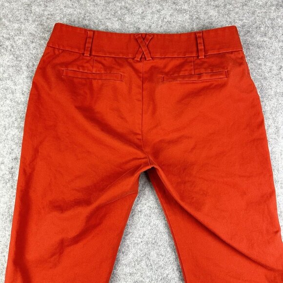 Anthropologie Cartonnier Charlie Ankle Pants Womens 4 Orange Career Boho Crop* - Picture 7 of 16
